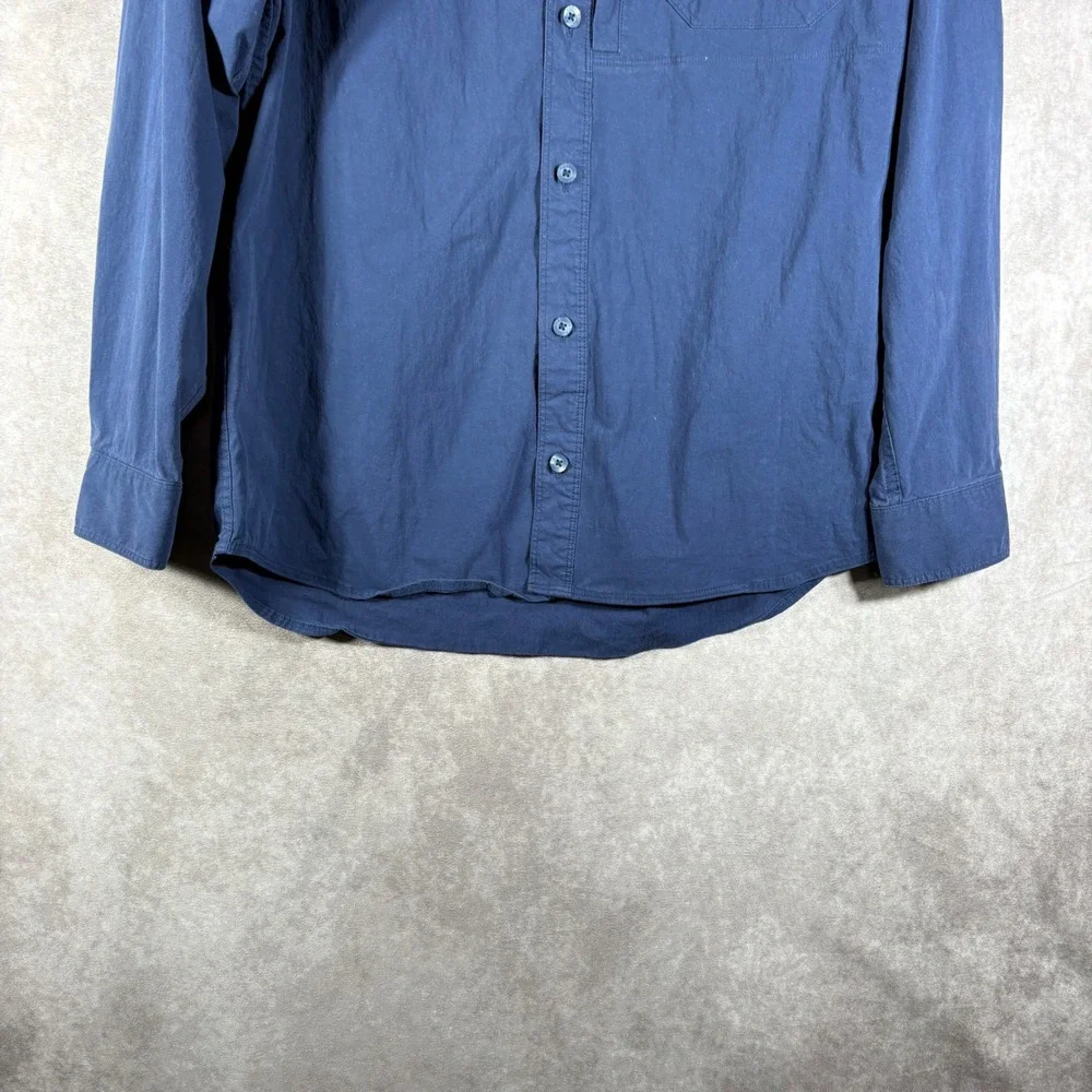 Ag-Gear Shirt Mens Medium Blue Button Down Performance Long Sleeve Utility Work